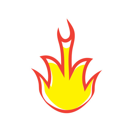 Fire border pattern. Flame border vector patternのイラスト素材