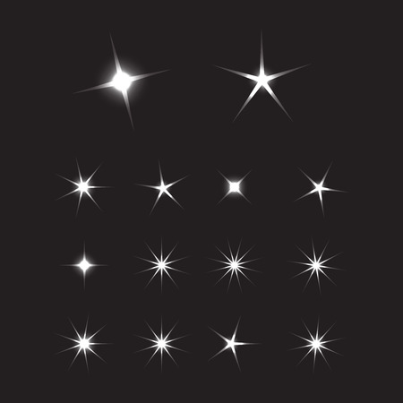 Shiny sun set rays. Glowing stars background. Sparkle star bright signの素材 [FY310126584935]