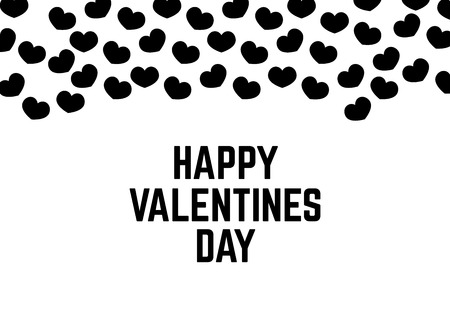 Valentine day background with falling hearts. Love card for weddingのイラスト素材