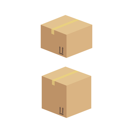 Delivery and packing box. Delivery warehouse packのイラスト素材