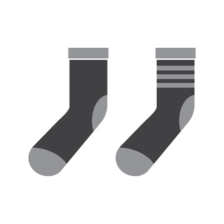 Socks vector icons. Cotton christmas socks backgroundのイラスト素材