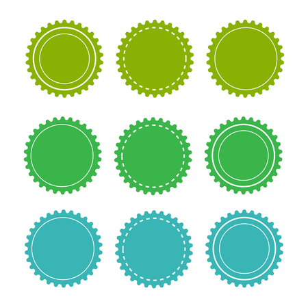 Eco green badges and labels. Organic badge background vectorのイラスト素材