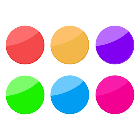 Pin magnet button. Circle color vector buttonのイラスト素材