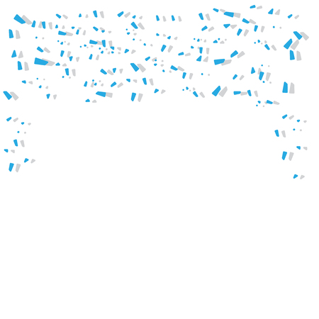 Snowfall transparent background. Winter chaotic snowstorm template.のイラスト素材