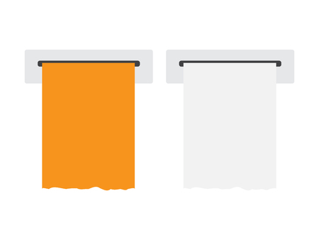Shopping cash receipt. Financial cash receipt, blank paper cash receiptのイラスト素材