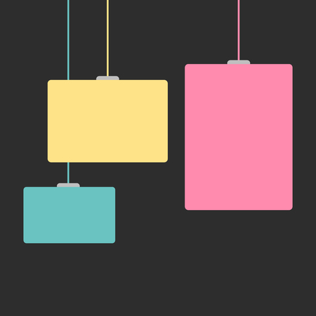 Photo frames or poster templates on transparent background. Photo gallery portfolio wallのイラスト素材