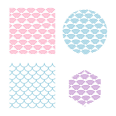 Japanese texture background. Wave pattern. Sea japan pattern vectorのイラスト素材