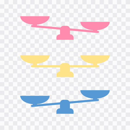 Scales icon. Money and time balance on scale. balance icons. Business successのイラスト素材