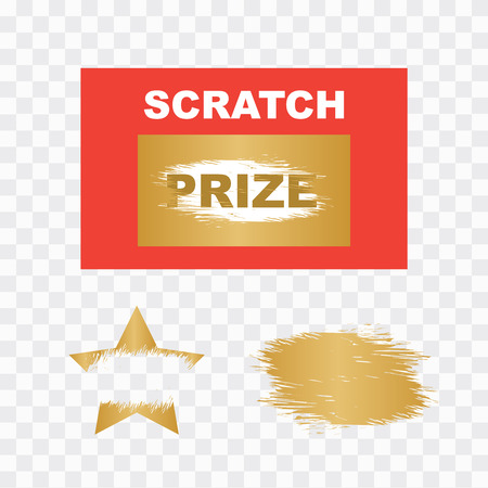 Template cards with scratch and win letters. Lottery scratch and win game card background. のイラスト素材