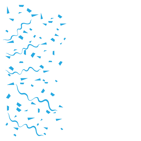 Gold glitter confetti flying vector background. Falling shiny golden confetti backgroundのイラスト素材