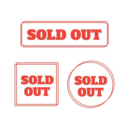 Sold out stamps grunge. Sold out badgeのイラスト素材