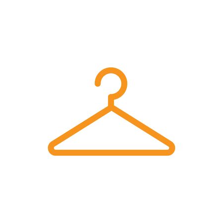 Wooden coat hanger. Clothes hanger vector. Clothes hanger silhouette collectionのイラスト素材