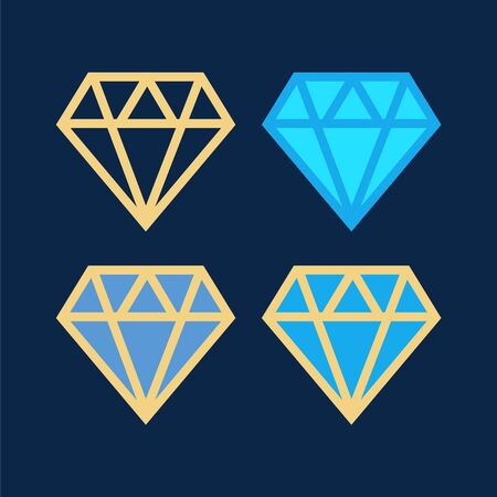 Diamond icons set.のイラスト素材
