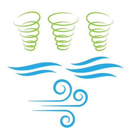 Wind icons nature. Air icons setのイラスト素材