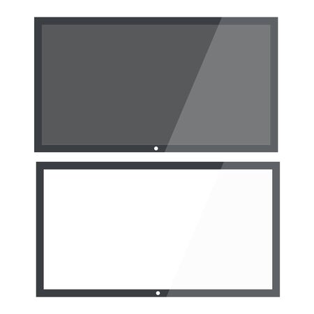 Realistic TV screen. Modern lcd wall panelのイラスト素材