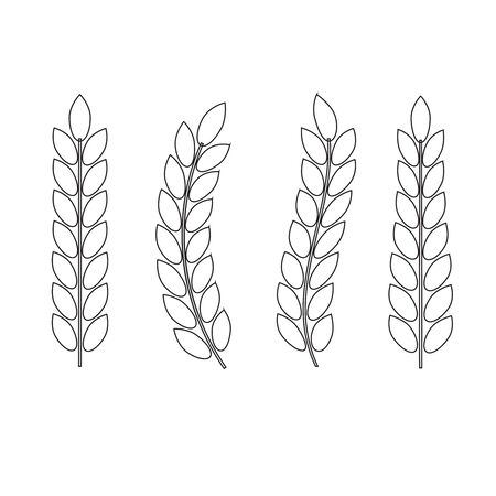 Vintage set of hand drawn tree branches.のイラスト素材