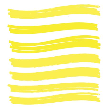 Highlight marker. Highlight yellow strokes. Marker pen highlightのイラスト素材