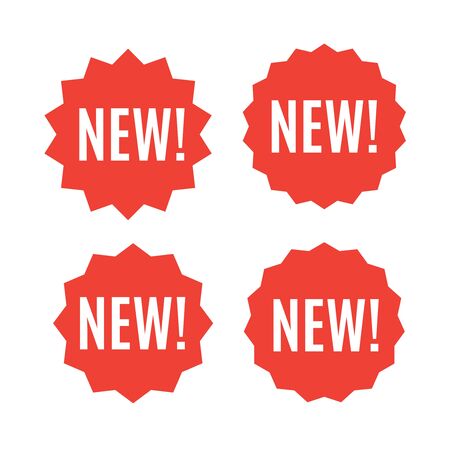 New stamp set. New sale icon. New red labels.のイラスト素材