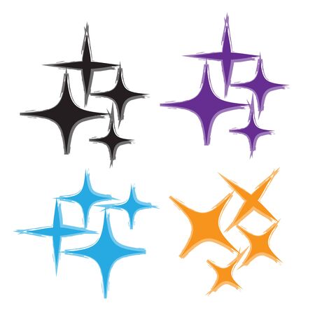 Glowing light effect star. Sparkle lights vectorのイラスト素材