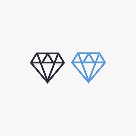 Diamond icon vector. Diamond outline vector sign のイラスト素材
