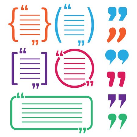 Quotation template in quotes. Frame with quotes. Quote vector commentのイラスト素材