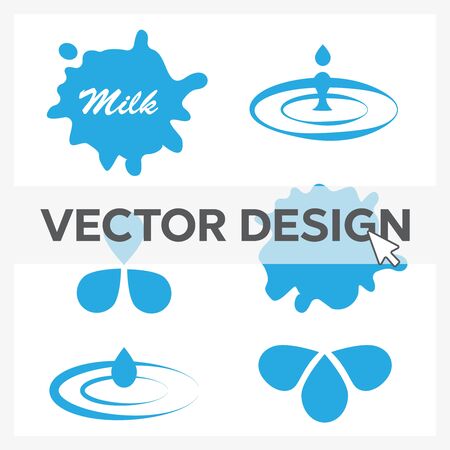 Set Of Milk Splash For Product  eps10のイラスト素材