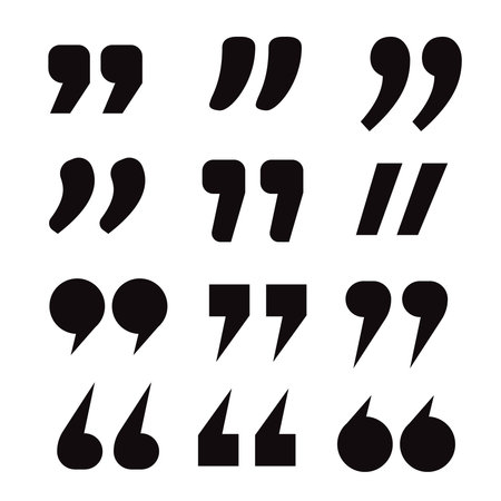 Quotation marks. Frame with quotes. Quote vector commentのイラスト素材