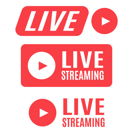 ON AIR sign. Live Streaming icon. Streaming vector signのイラスト素材