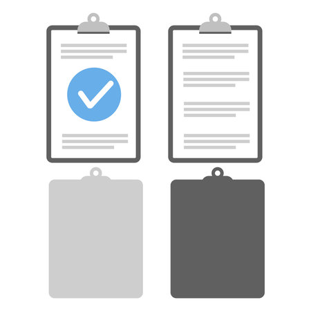 Clipboard checklist flat design. Check list vector illustrationのイラスト素材
