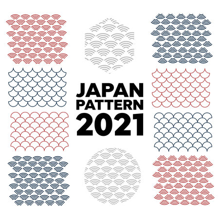 Wave Seamless Pattern. Sea japan pattern vectorのイラスト素材