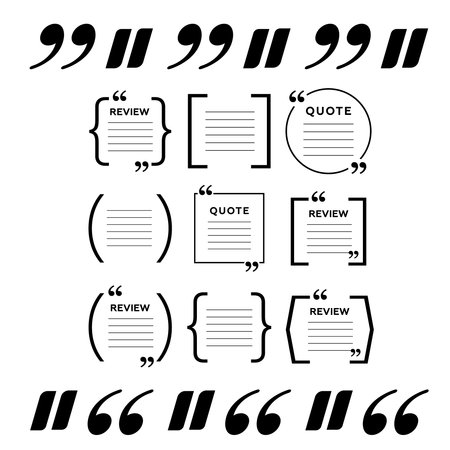 Quote frames. Blank template boxのイラスト素材