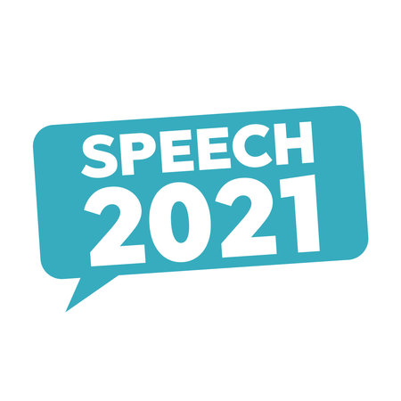 White blank retro speech 2021 bubbles. Stickers of speech bubbles vectorのイラスト素材