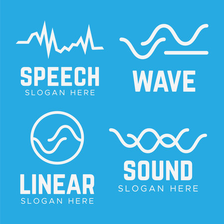 Water wave Logo Template. Abstract wave linear logotype.のイラスト素材