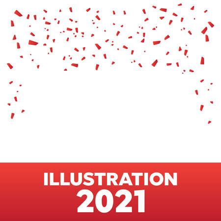 Snowfall transparent background. Winter chaotic snowstorm template.のイラスト素材