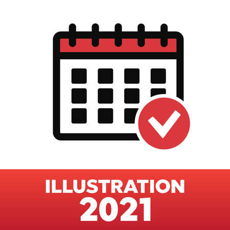 Vector calendar icons. Event icon. Calendar vector sign. Plan vector. Date iconsのイラスト素材