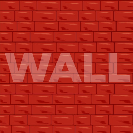 Red brick wall background. Pattern brick stone vectorのイラスト素材