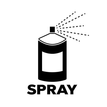 Spray aerosol bottle, graffiti vector. Spray aerosol in bottleのイラスト素材