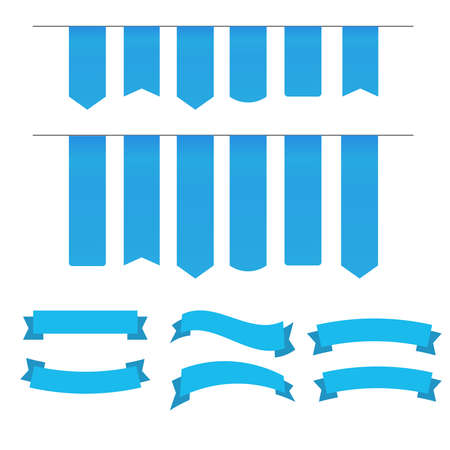 Vector ribbons set isolated. Banner ribbon vector setのイラスト素材