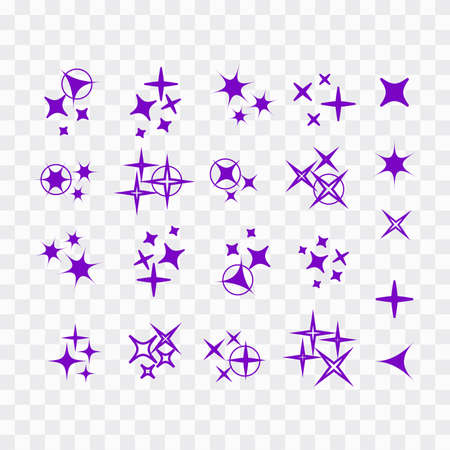 Black sparkles, glowing light effect stars. sparkles vectorのイラスト素材