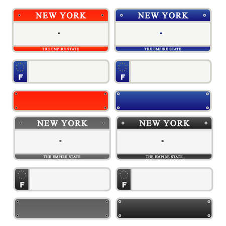 Car number plates license set vector illustration eps 10のイラスト素材