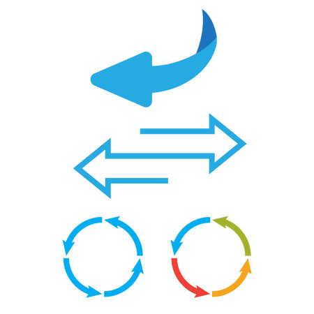 reversal arrow icon. Flip over or turn arrow. Reverse sign