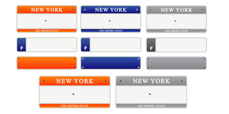 License car number platesのイラスト素材