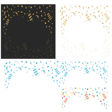 Gold confetti celebration. Celebrate gold vector backgroundのイラスト素材