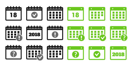 Calendar Icons. Event add delete progressのイラスト素材