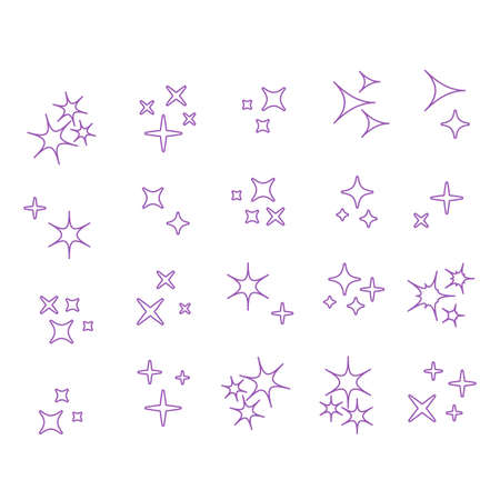 Sparkles icons vector set design vector illustrationのイラスト素材