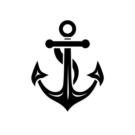 Anchor logo vector illustration. Anchor vector Icon and Sign.のイラスト素材