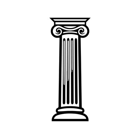 Ancient Column logo vector illustration. Ancient Column vector Icon and Sign.のイラスト素材