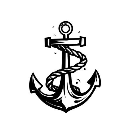 Anchor logo vector illustration. Anchor vector Icon and Sign.のイラスト素材