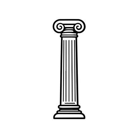 Ancient Column logo vector illustration. Ancient Column vector Icon and Sign.のイラスト素材