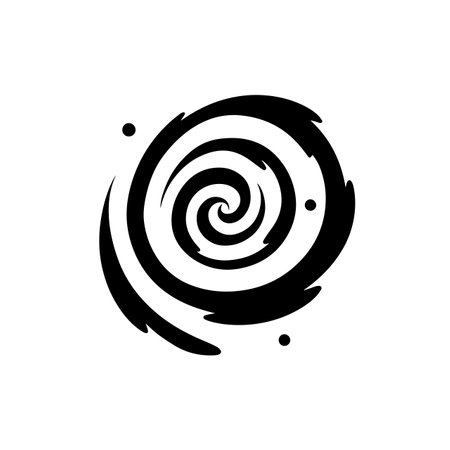 Spiral Galaxy logo vector illustration. Spiral Galaxy vector Icon and Sign.のイラスト素材